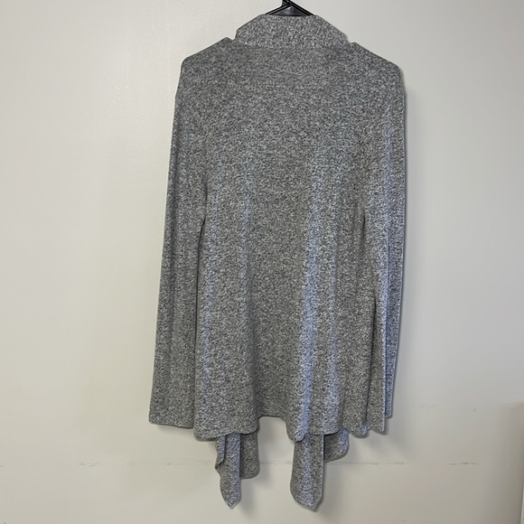 Express Grey Draped Open Front Sweater - Womens Size M - Picture 3 of 5